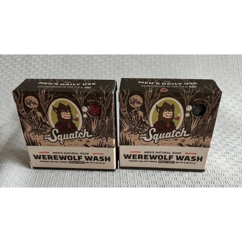 Dr Squatch Limited Edition Werewolf Wash Bar Soap Two Bars New